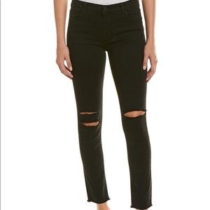 J Brand Black Mercy Low-rise Crop Skinny Leg Jeans